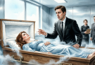 As the cremation began, he opened the coffin for one last goodbye — then saw his late wife’s belly move. He halted everything. The doctors and police were called, and the truth left the hall silent.