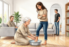 “At 78, my son’s fiancée forced me to wash her feet. In my own home. Then the doorbell rang. A voice asked, ‘What is going on?'”