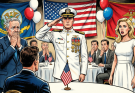 “I sat alone while they celebrated my sister. Then her Navy husband walked in, crossed the room, and saluted me. ‘Ma’am,’ he said. The room froze. Her smile shattered.”